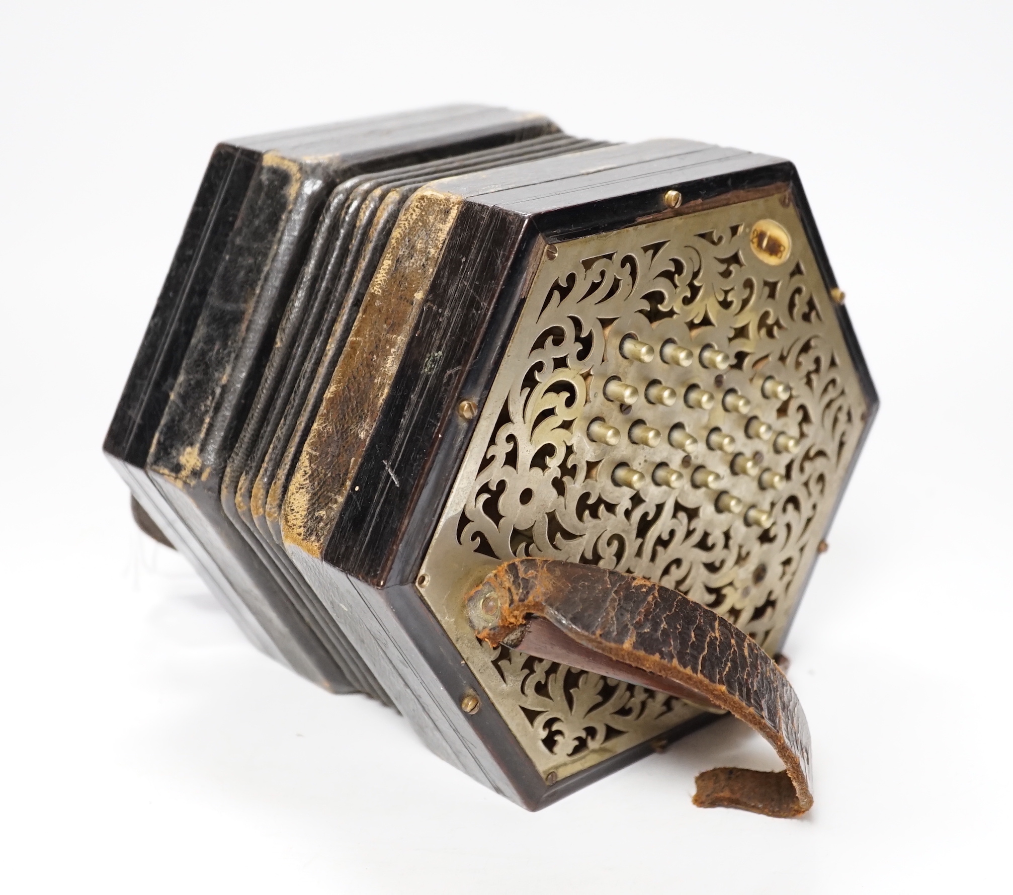 A Wheatstone concertina numbered 27243